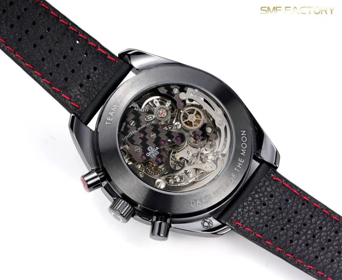 Omega Speedmaster Dark Side of the Moon SMF RW6 Top‑Grade Manual Chronograph Watch Genuine Ceramic Case