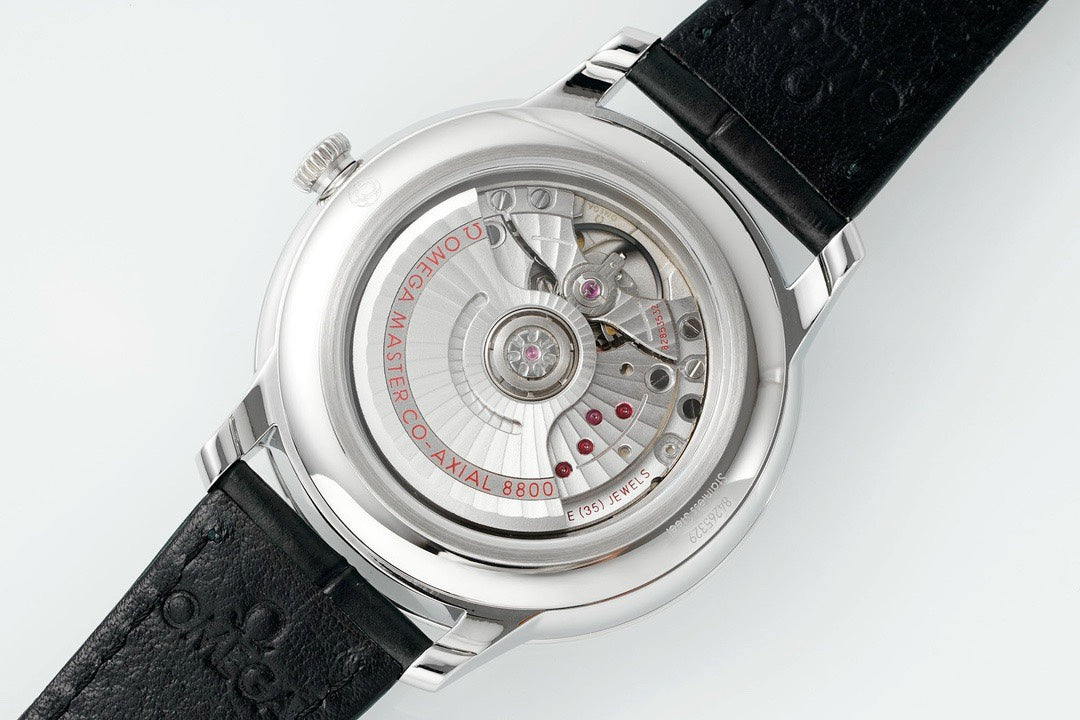 Omega De Ville Power‑Reserve Automatic Mechanical Watch, Genuine Calfskin Leather Strap