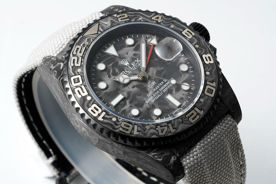 Rolex GMT-Master II Carbon Watch | Cal.3186 Automatic Movement, Forged Carbon Case