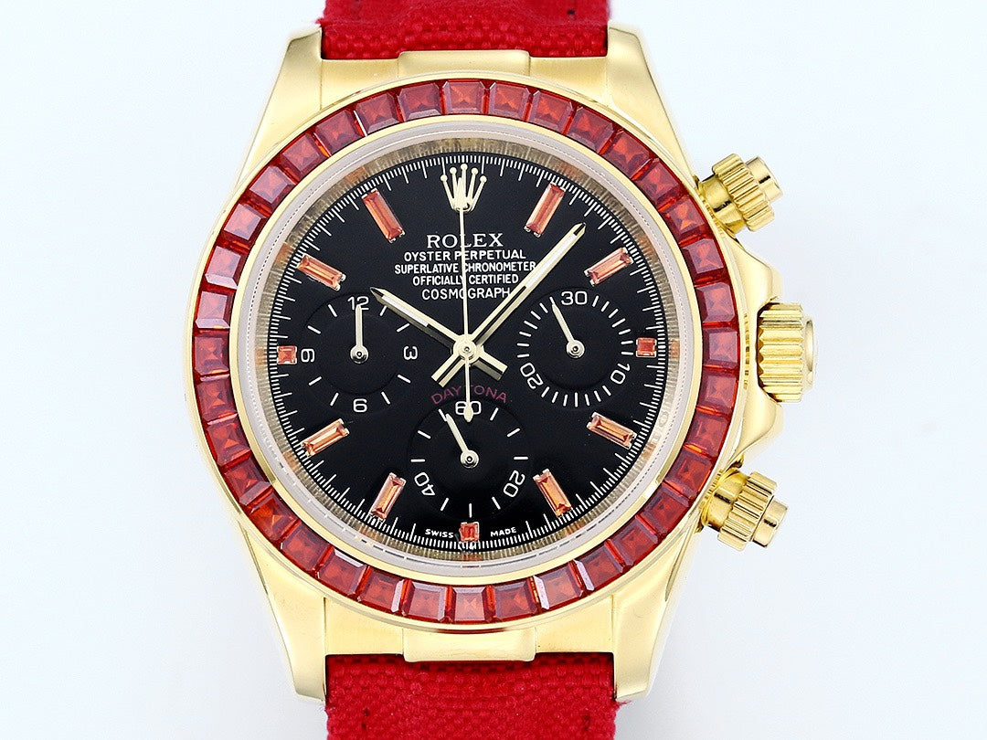 Rolex Cosmograph Daytona Super Clone Watch | Pumpkin Ruby Bezel, 43mm