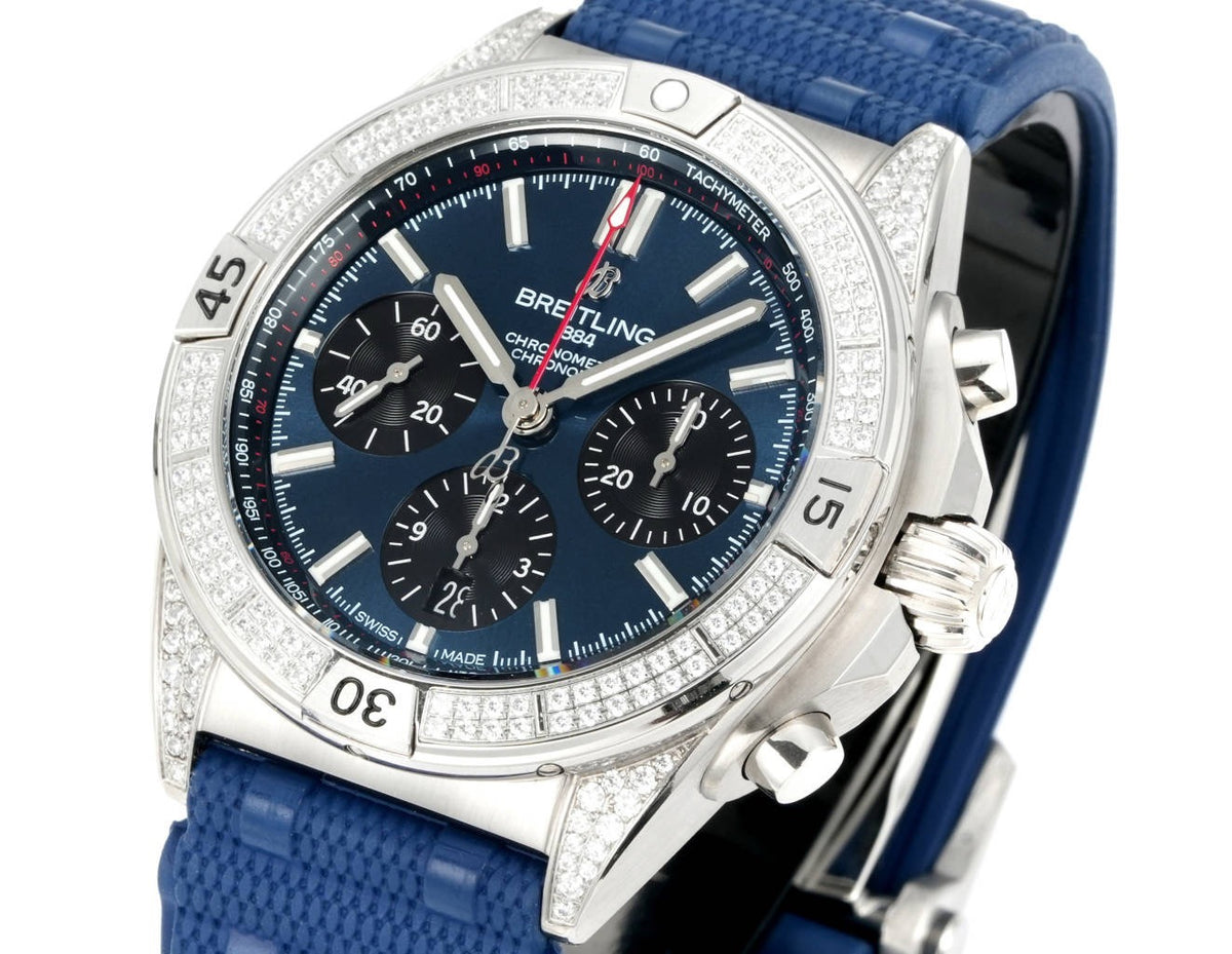 Breitling Chronomat Super Clone Watch | B01 Automatic Chronograph Movement, Diamond Bezel, 42mm