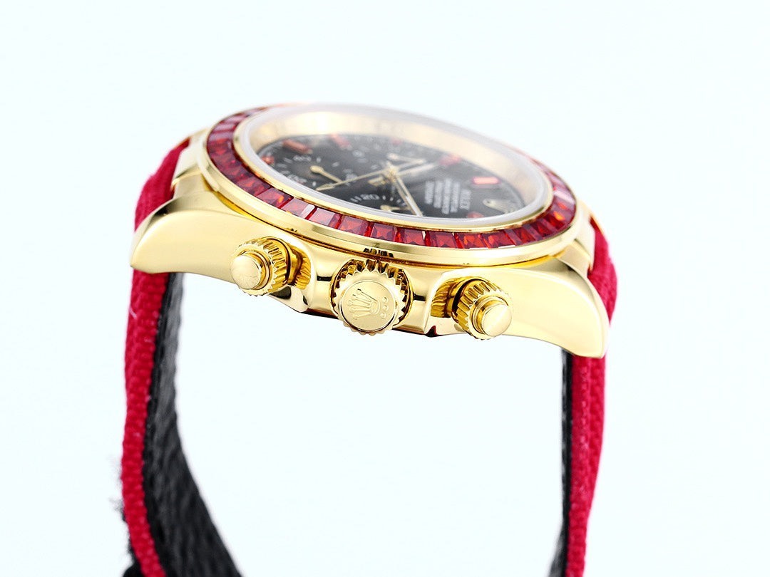 Rolex Cosmograph Daytona Super Clone Watch | Pumpkin Ruby Bezel, 43mm