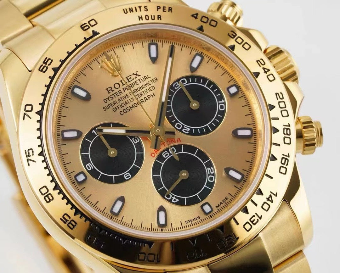 Rolex Cosmograph Daytona Chronograph Watch 40mm 904L Steel Ceramic Bezel Custom 7750 Movement