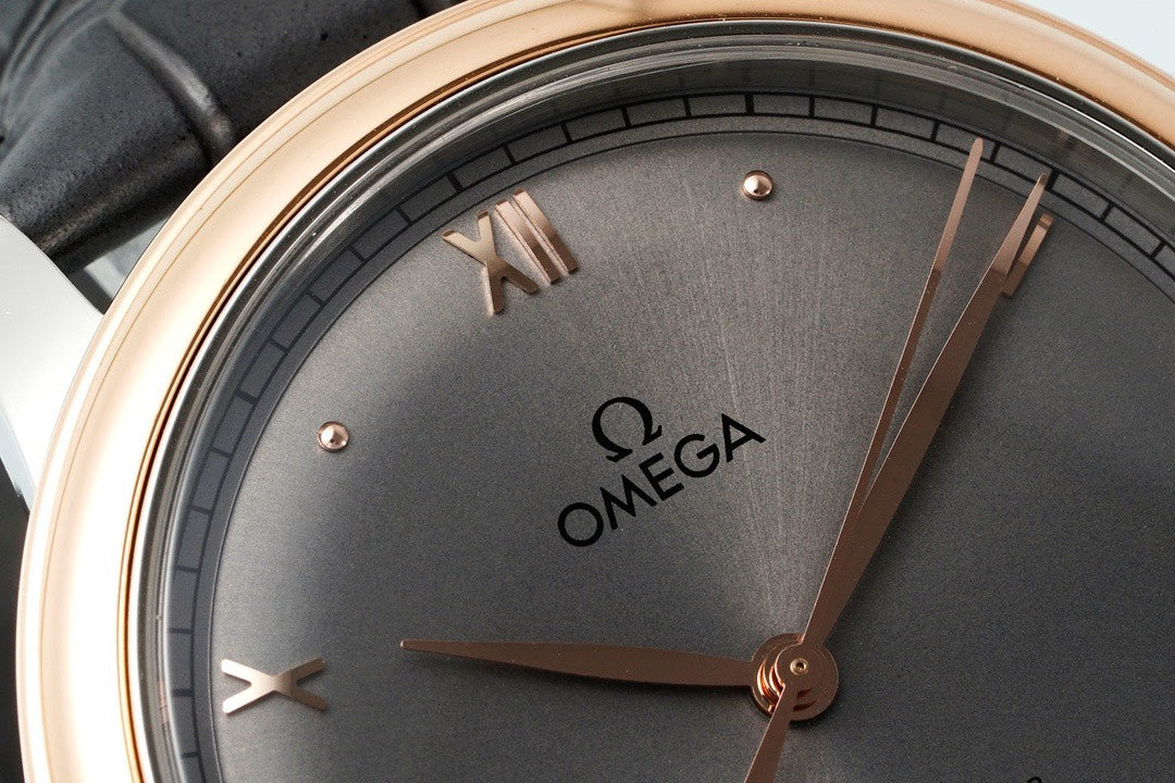 Omega De Ville Power‑Reserve Automatic Mechanical Watch, Genuine Calfskin Leather Strap