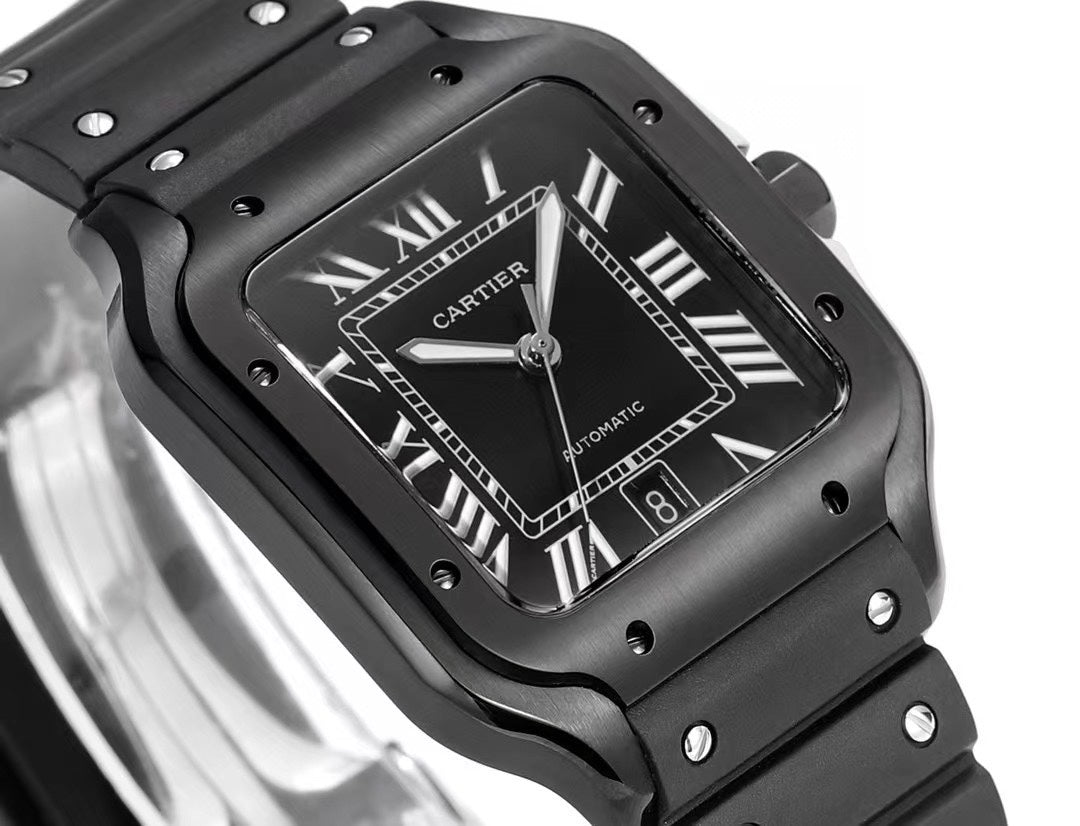Cartier Santos Rubber Strap | THB Factory 39.8mm Automatic Watch