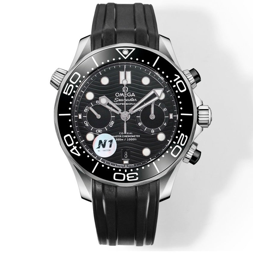 OMEGA Seamaster 300 Chronograph 44mm Dive Watch Cal.9900 Full Function Ceramic Bezel