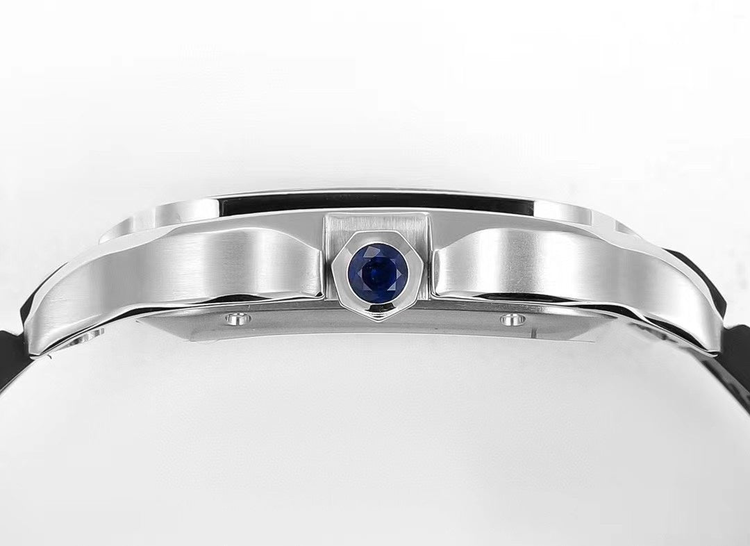 Cartier Santos Rubber Strap | THB Factory 39.8mm Automatic Watch