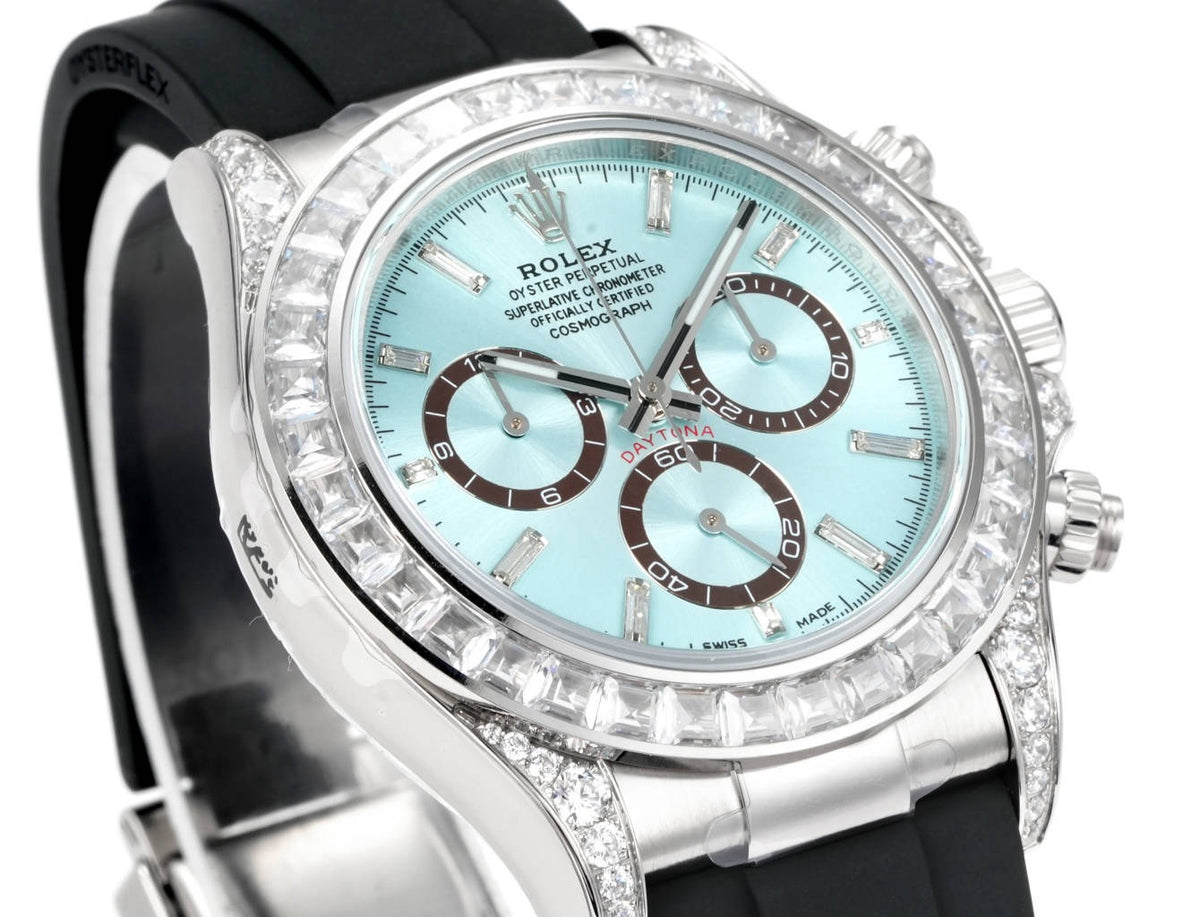 Rolex Cosmograph Daytona 40mm N+ Factory V2 Weighted Baguette Bezel Automatic Watch
