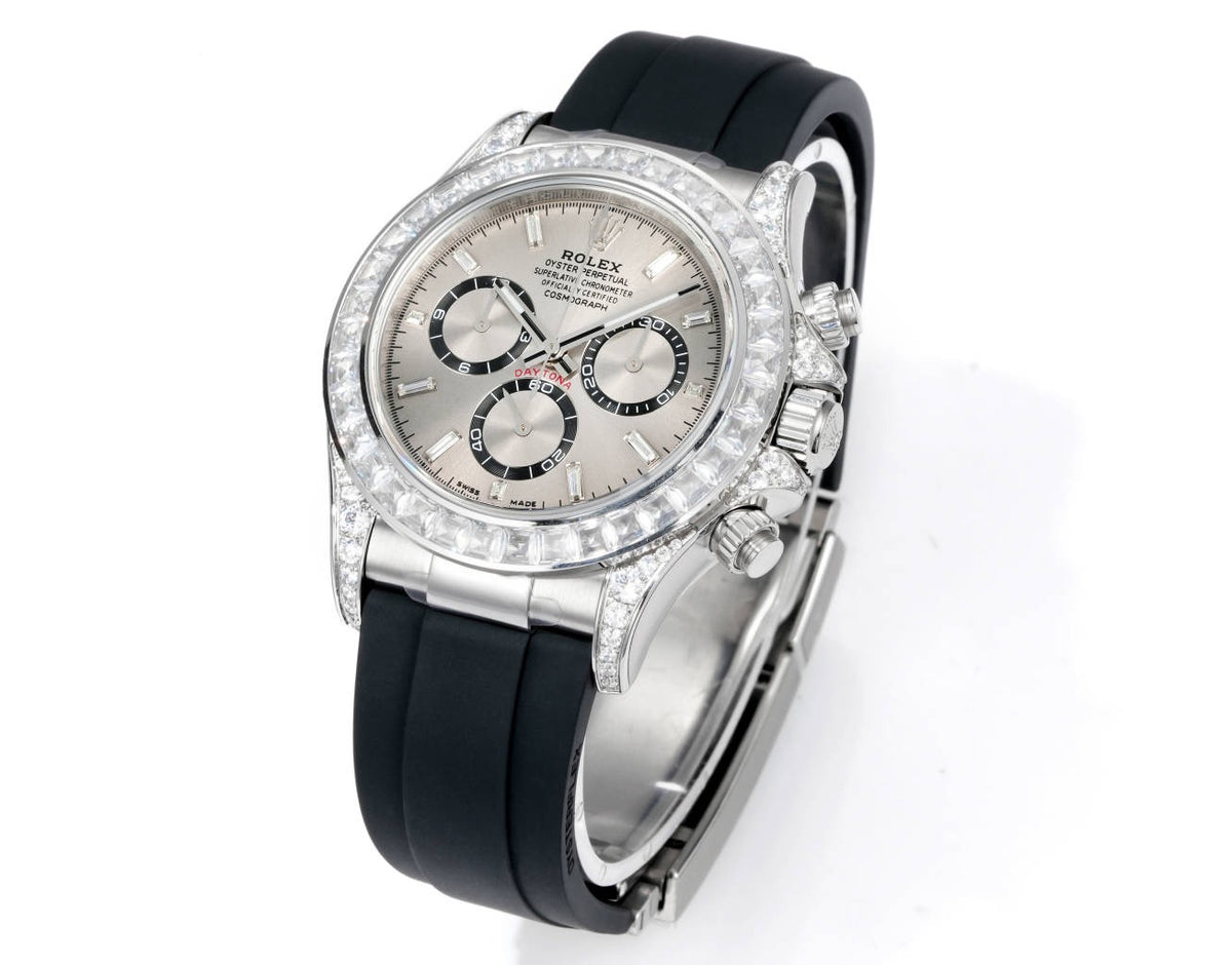 Rolex Cosmograph Daytona 40mm N+ Factory V2 Weighted Baguette Bezel Automatic Watch