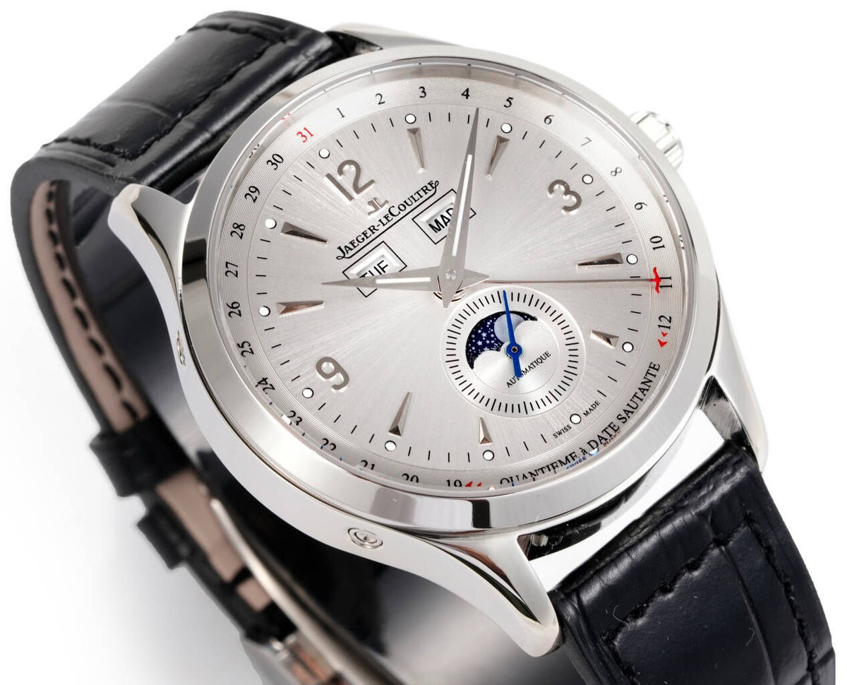 Jaeger-LeCoultre Master Calendar Moon Phase Automatic Watch 40mm Genuine Leather Strap