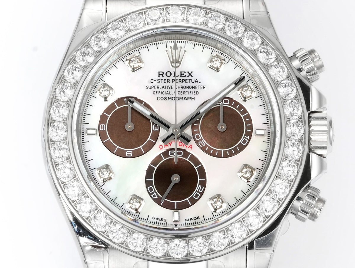 Rolex Cosmograph Daytona 40mm N+ Factory V2 Weighted Baguette Bezel Automatic Watch