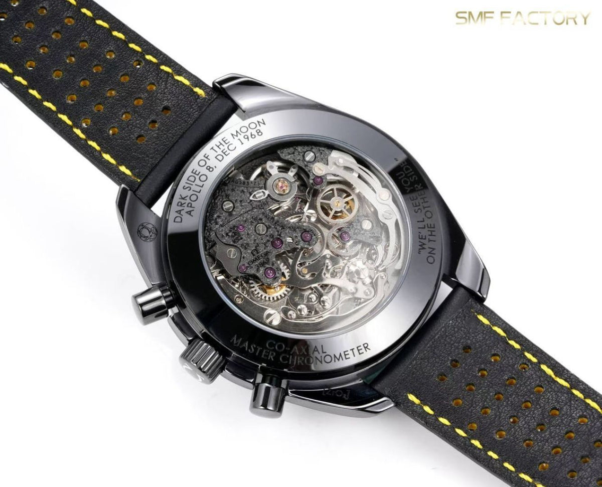 Omega Speedmaster Dark Side of the Moon SMF RW6 Top‑Grade Manual Chronograph Watch Genuine Ceramic Case
