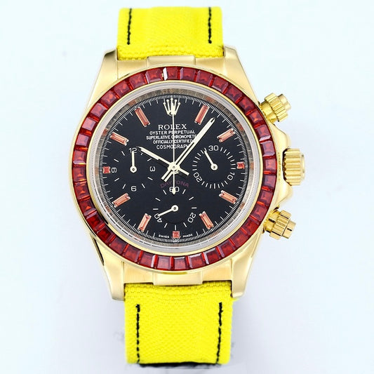 Rolex Cosmograph Daytona Super Clone Watch | Pumpkin Ruby Bezel, 43mm