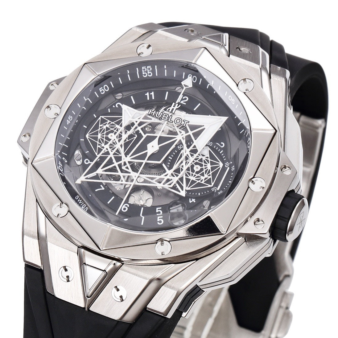 HUBLOT Big Bang Sang Bleu II Watch | BBF Super Clone Titanium Automatic Chronograph Wristwatch