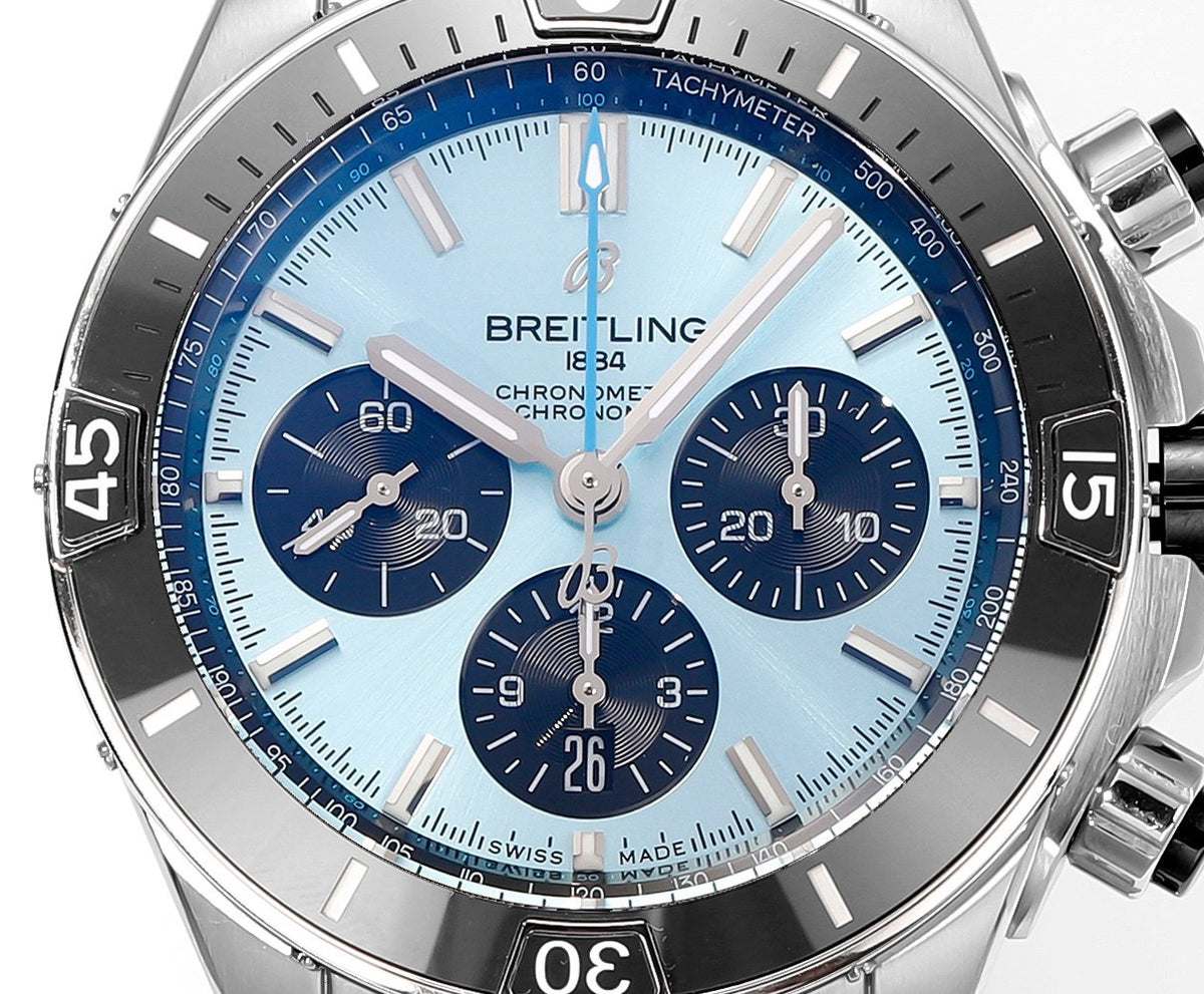 BREITLING Chronomat 44mm Automatic Chronograph Watch, BLS Factory Ceramic Bezel Timepiece