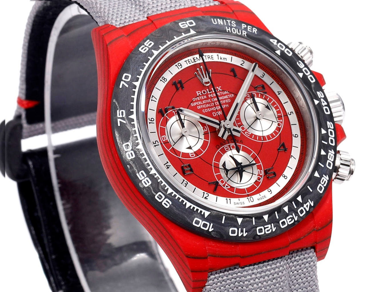 Rolex TW Factory Custom Carbon Fiber Daytona Watch 40mm 4801 Chronograph Movement Luminous Case & Buckle