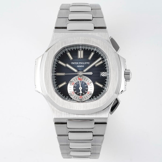 Patek Philippe Nautilus 5980 Chronograph Watch, 40.5mm, Real Working Small Second & Chronograph Functions