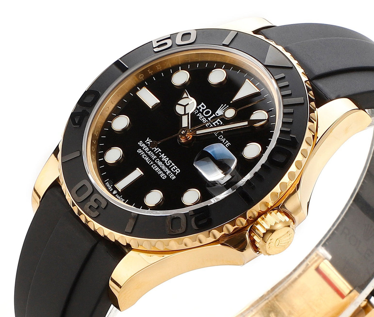 Rolex MS Factory Yacht‑Master 42mm 904L Steel 3235 Blue Hairspring Automatic Watch Oysterflex Rubber Strap
