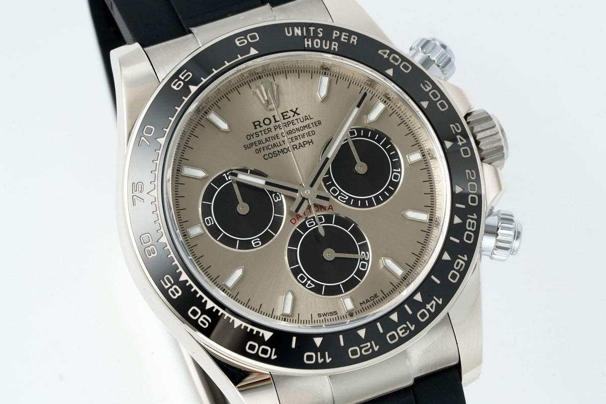 Rolex Cosmograph Daytona 40mm Rubber Strap Weighted 18K Gold‑Plated Cal.4131 Chronograph Movement