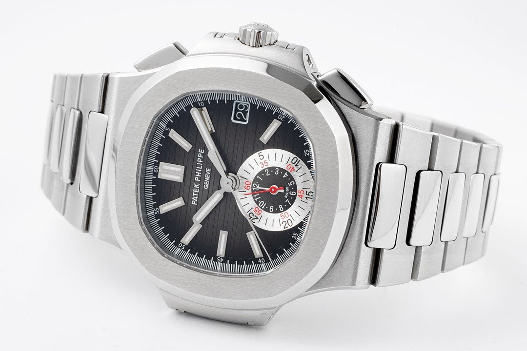 Patek Philippe Nautilus 5980 Chronograph Watch, 40.5mm, Real Working Small Second & Chronograph Functions
