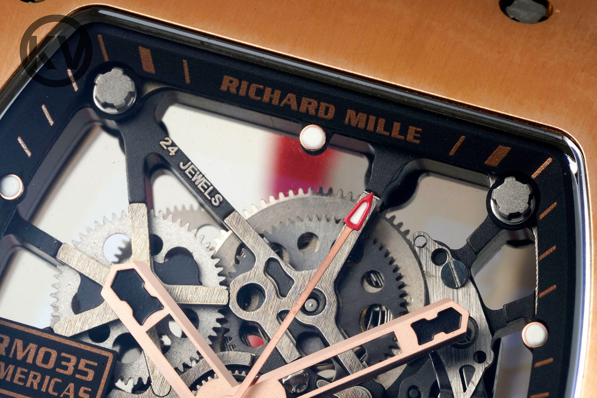 Richard Mille RM035 Americas Hollow Tonneau Mechanical Watch Magnesium Alloy Rubber Strap Multi Colors
