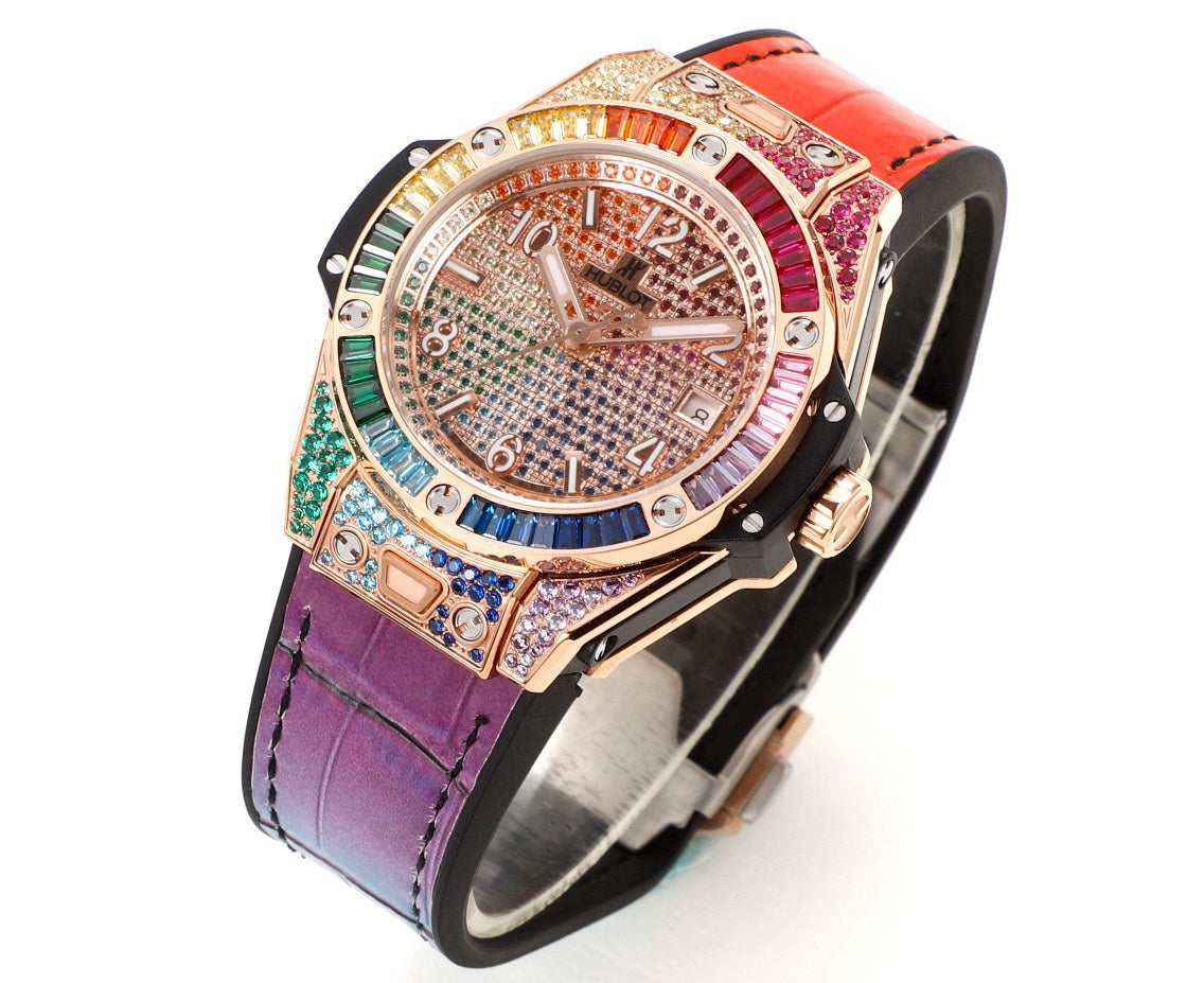 Hublot Big Bang One Click Rainbow Gemstone 39mm Automatic Ladies Watch