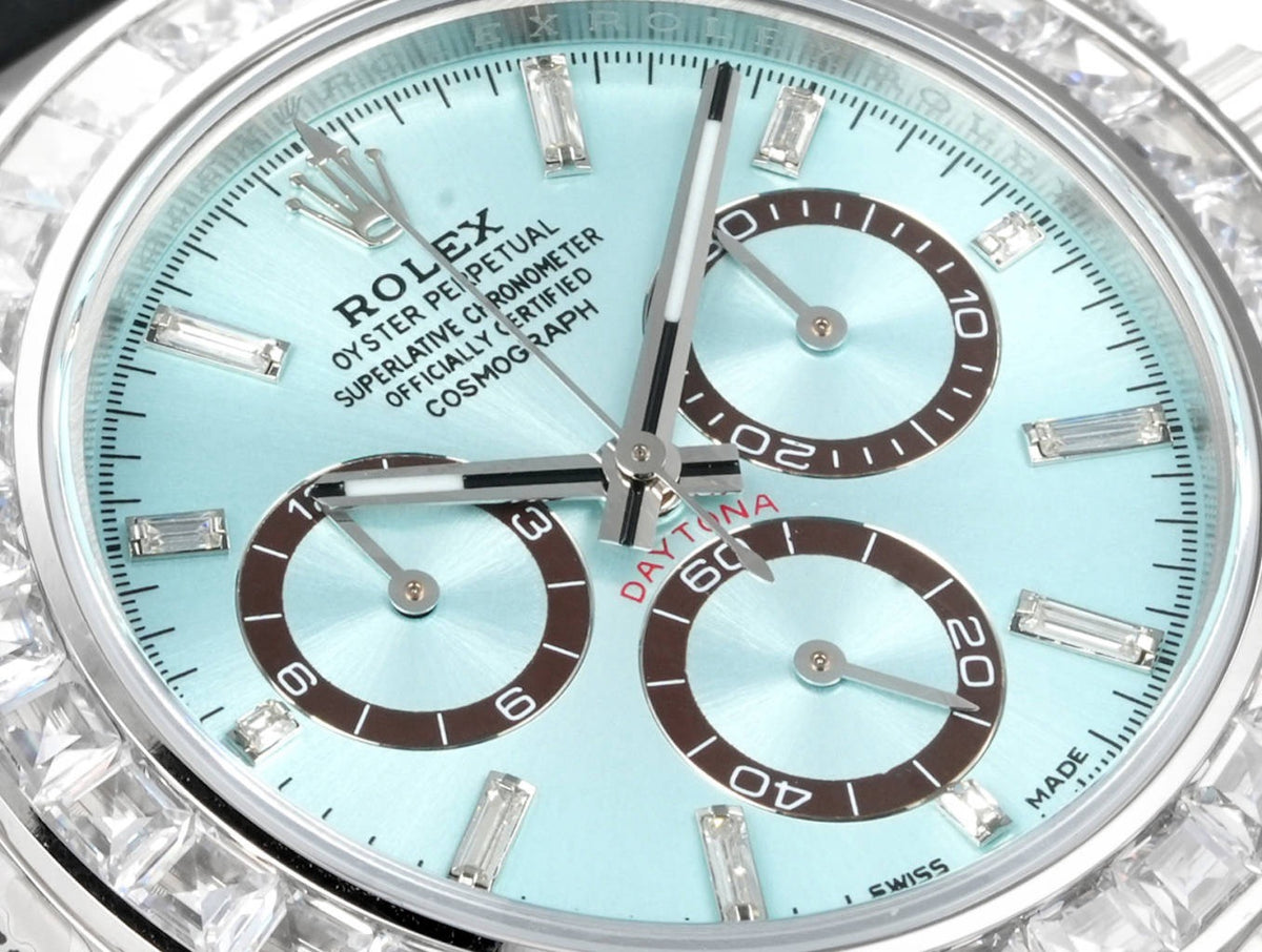 Rolex Cosmograph Daytona 40mm N+ Factory V2 Weighted Baguette Bezel Automatic Watch