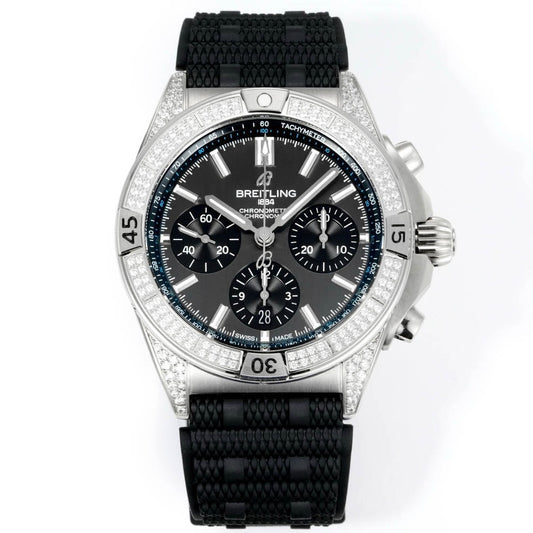 Breitling Chronomat Super Clone Watch | B01 Automatic Chronograph Movement, Diamond Bezel, 42mm