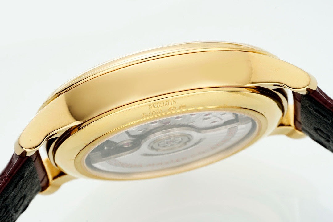 Omega De Ville Power‑Reserve Automatic Mechanical Watch, Genuine Calfskin Leather Strap