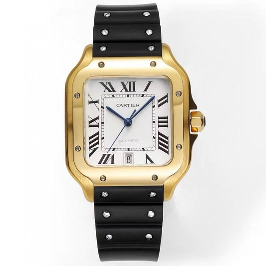 Cartier Santos Rubber Strap | THB Factory 39.8mm Automatic Watch