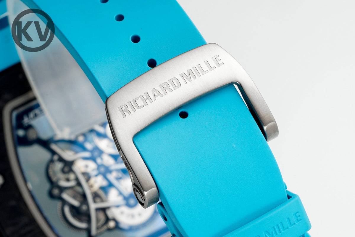 Richard Mille RM055 Tonneau Hollow Automatic Watch Light 74.3g FKM Rubber Strap