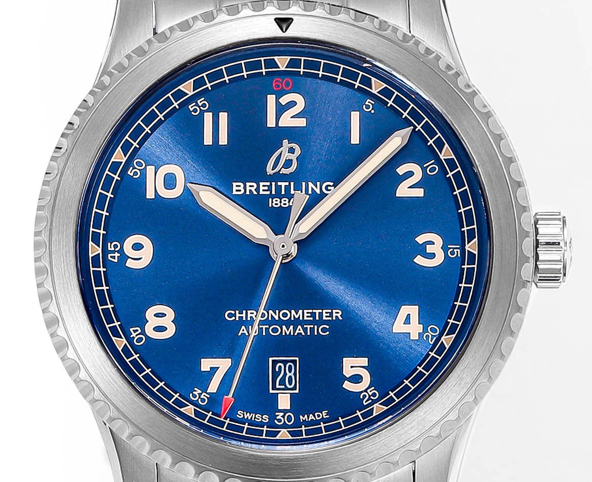BREITLING Navitimer Pilot Watch 41mm, BLS Factory 2824 Automatic Movement Steel Bracelet