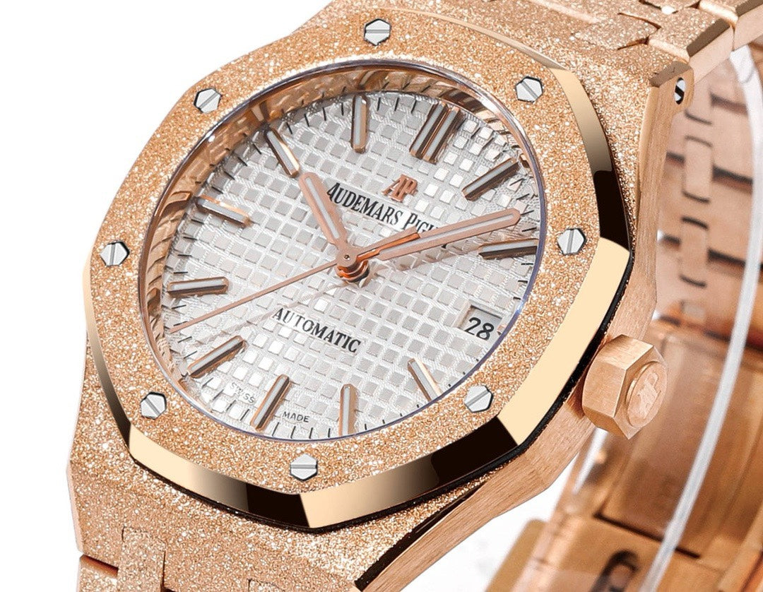 Audemars Piguet Royal Oak 37mm 15454 Frosted Gold Ladies Automatic Watch