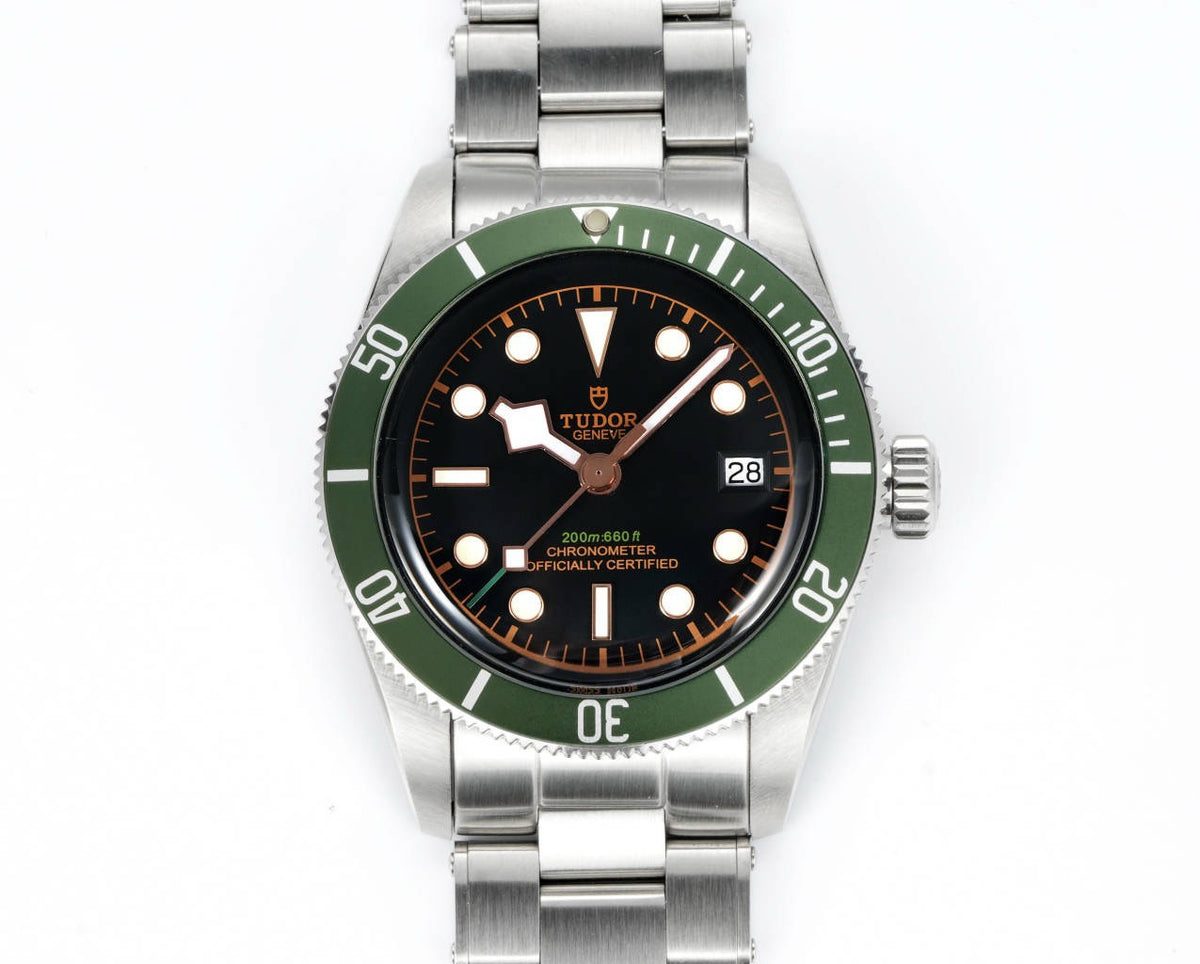 Tudor Black Bay GMT Automatic Diver Watch 41mm, Domed Sapphire Crystal, Rivet Stainless Steel Bracelet, Multiple Ceramic Bezel Color Options