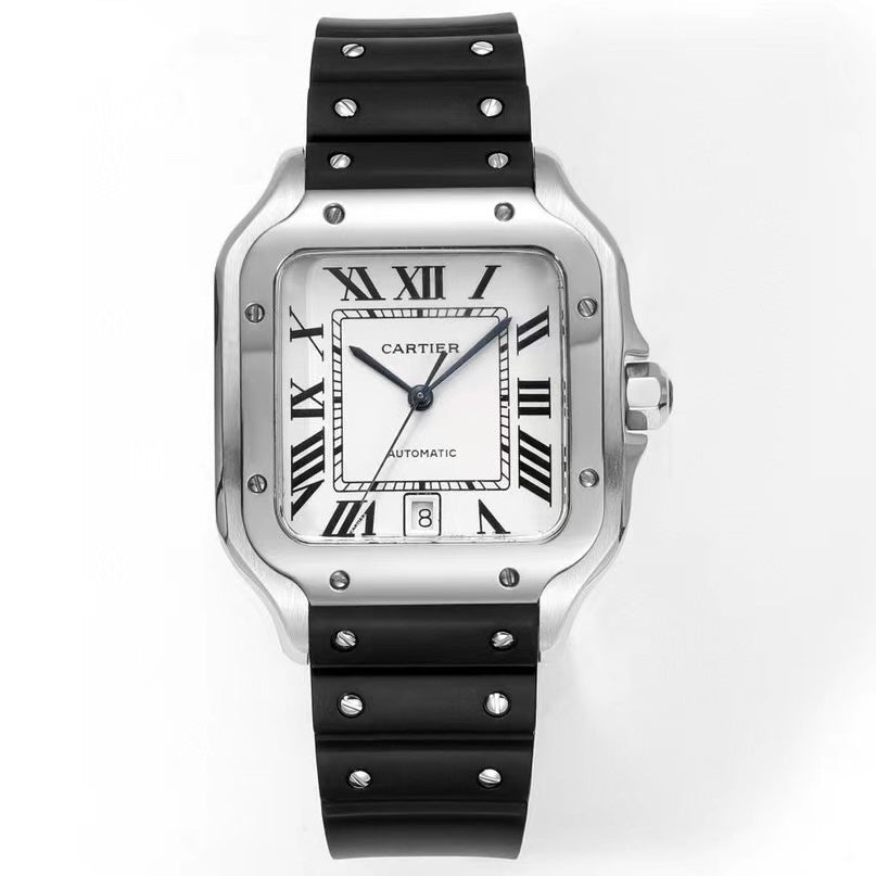 Cartier Santos Rubber Strap | THB Factory 39.8mm Automatic Watch