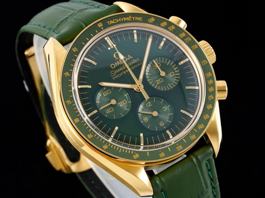 OMEGA Speedmaster Moonwatch 3861 Caliber Moonshine 18K Gold Chronograph 42mm