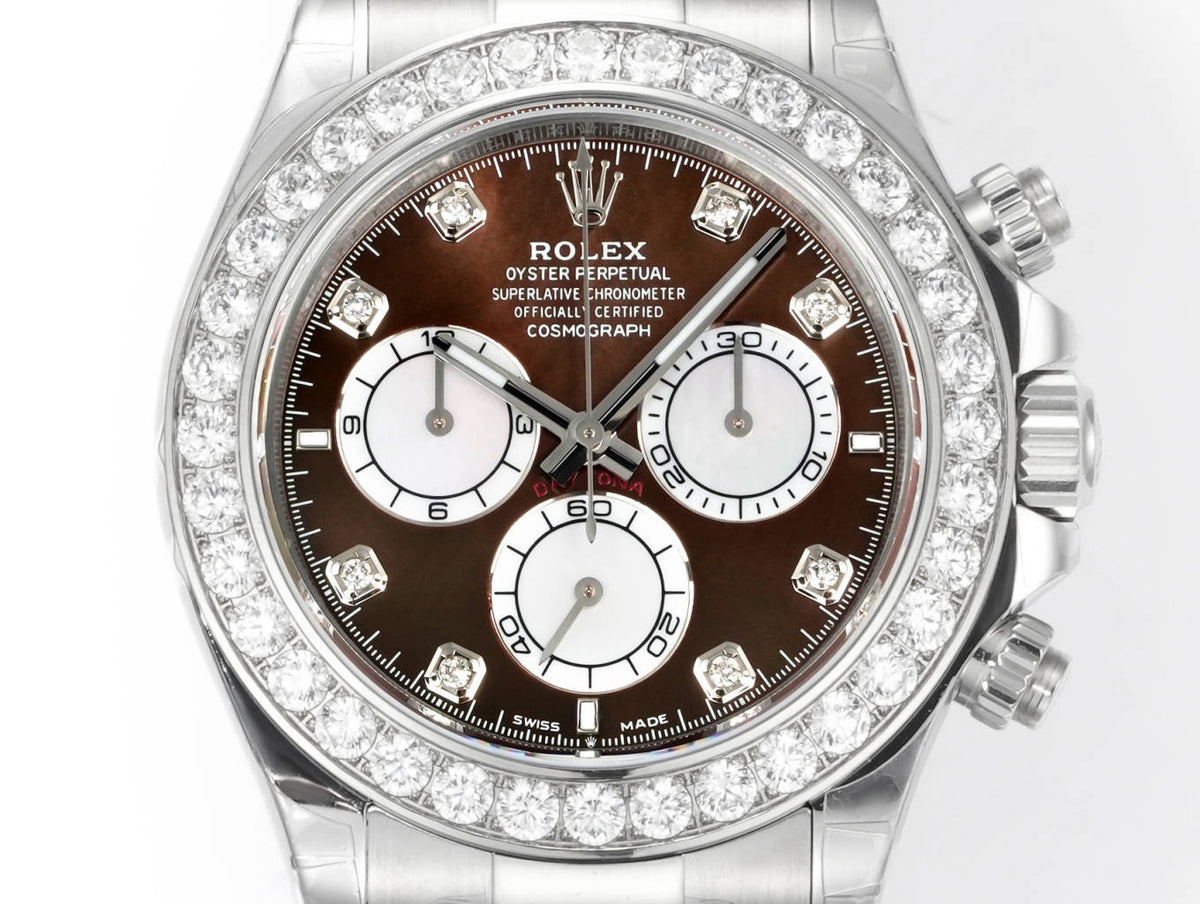 Rolex Cosmograph Daytona 40mm N+ Factory V2 Weighted Baguette Bezel Automatic Watch
