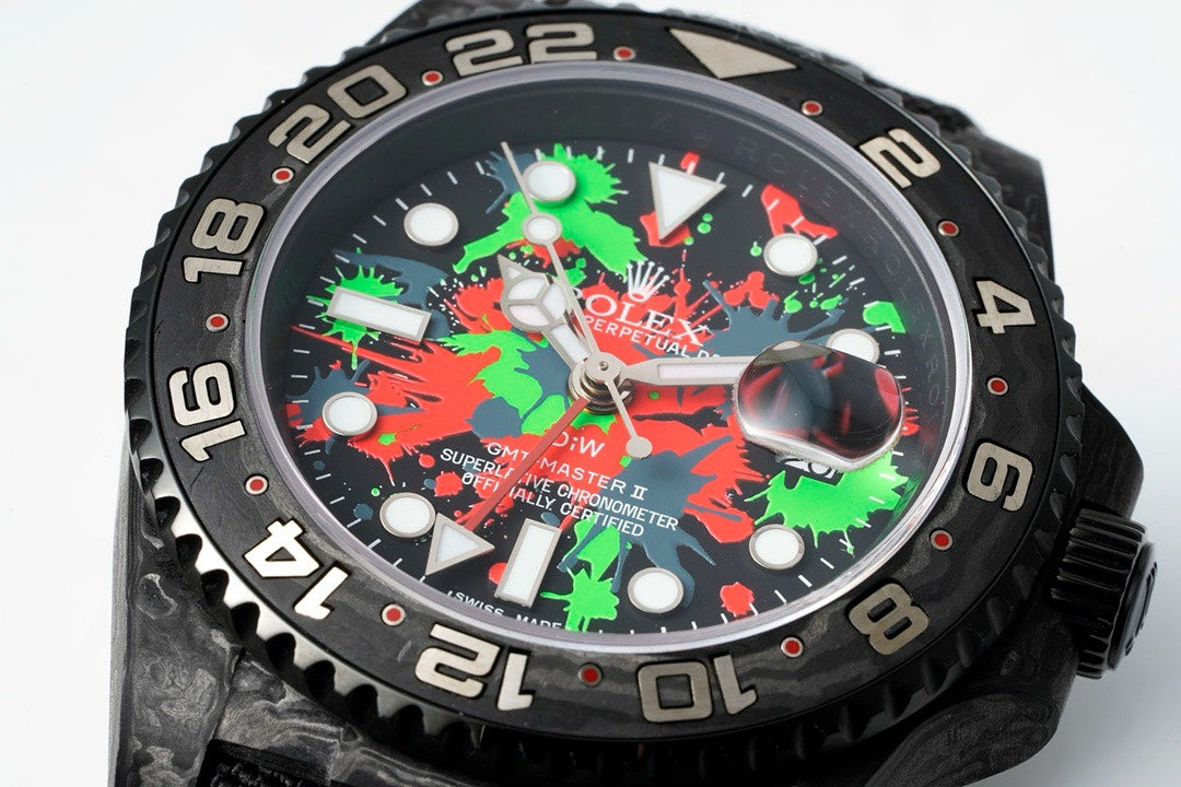 Rolex GMT-Master II Carbon Watch | Cal.3186 Automatic Movement, Forged Carbon Case