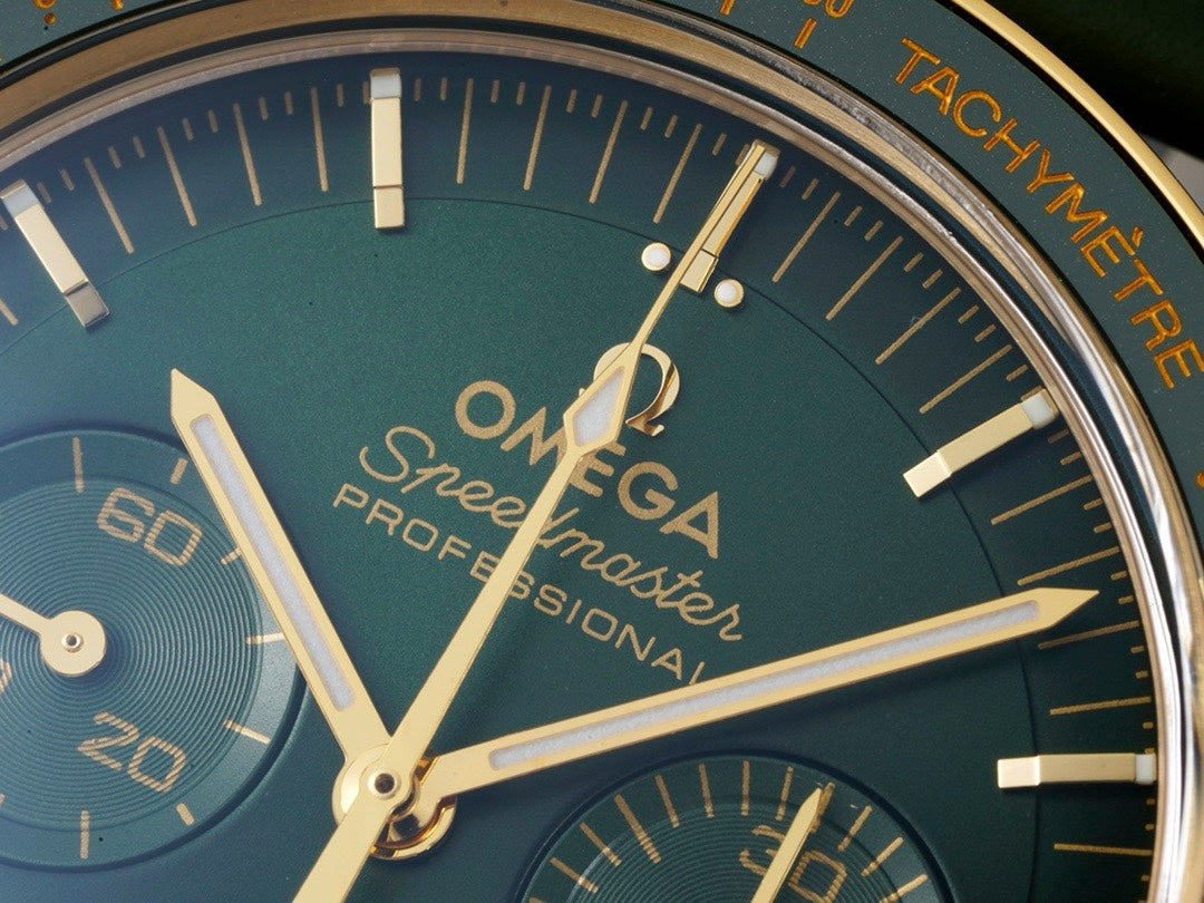 OMEGA Speedmaster Moonwatch 3861 Caliber Moonshine 18K Gold Chronograph 42mm