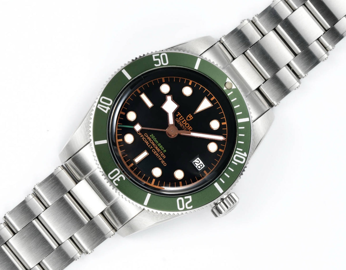 Tudor Black Bay GMT Automatic Diver Watch 41mm, Domed Sapphire Crystal, Rivet Stainless Steel Bracelet, Multiple Ceramic Bezel Color Options
