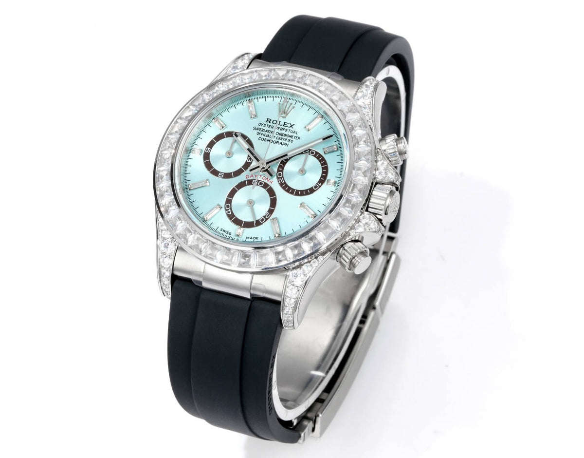 Rolex Cosmograph Daytona 40mm N+ Factory V2 Weighted Baguette Bezel Automatic Watch