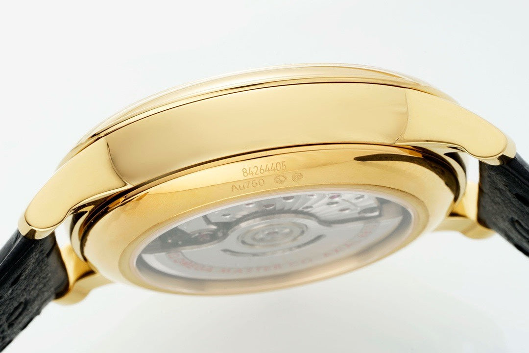 Omega De Ville Power‑Reserve Automatic Mechanical Watch, Genuine Calfskin Leather Strap