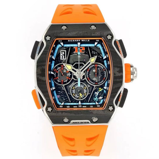 Richard Mille RM 65-01 McLaren W1 Automatic Chronograph Watch, Carbon TPT & Grade 5 Titanium Case