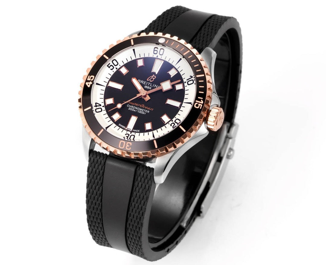 BREITLING Superocean 42mm Dive Watch, GR Factory Version Luminous Dial Ceramic Bezel Rubber Strap Multiple Colors
