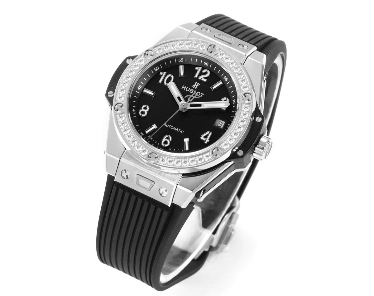 Hublot Big Bang 39mm Steel Diamond Bezel Automatic Ladies Watch