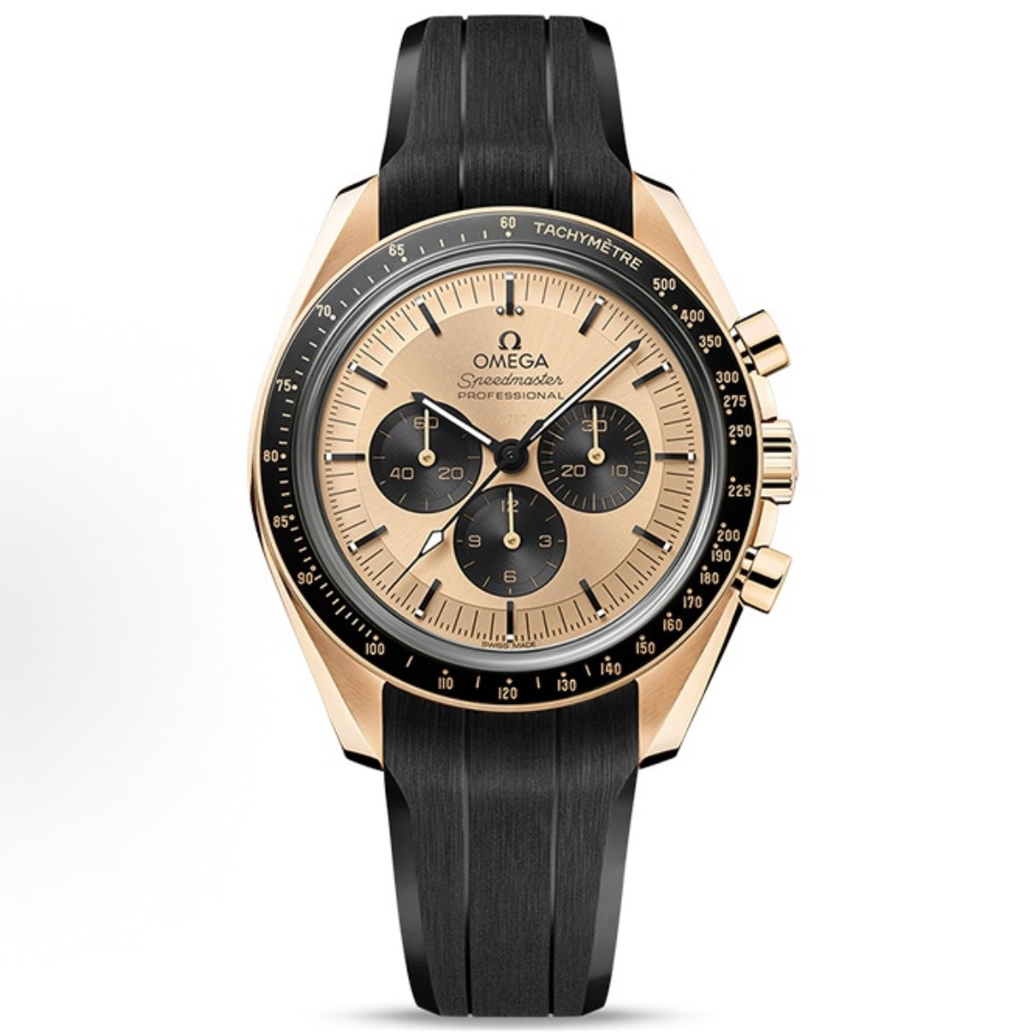 OMEGA Speedmaster Moonwatch 3861 Caliber Moonshine 18K Gold Chronograph 42mm