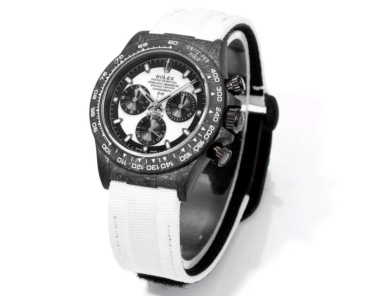Rolex TW Factory Custom Carbon Fiber Daytona Watch 40mm 4801 Chronograph Movement Luminous Case & Buckle