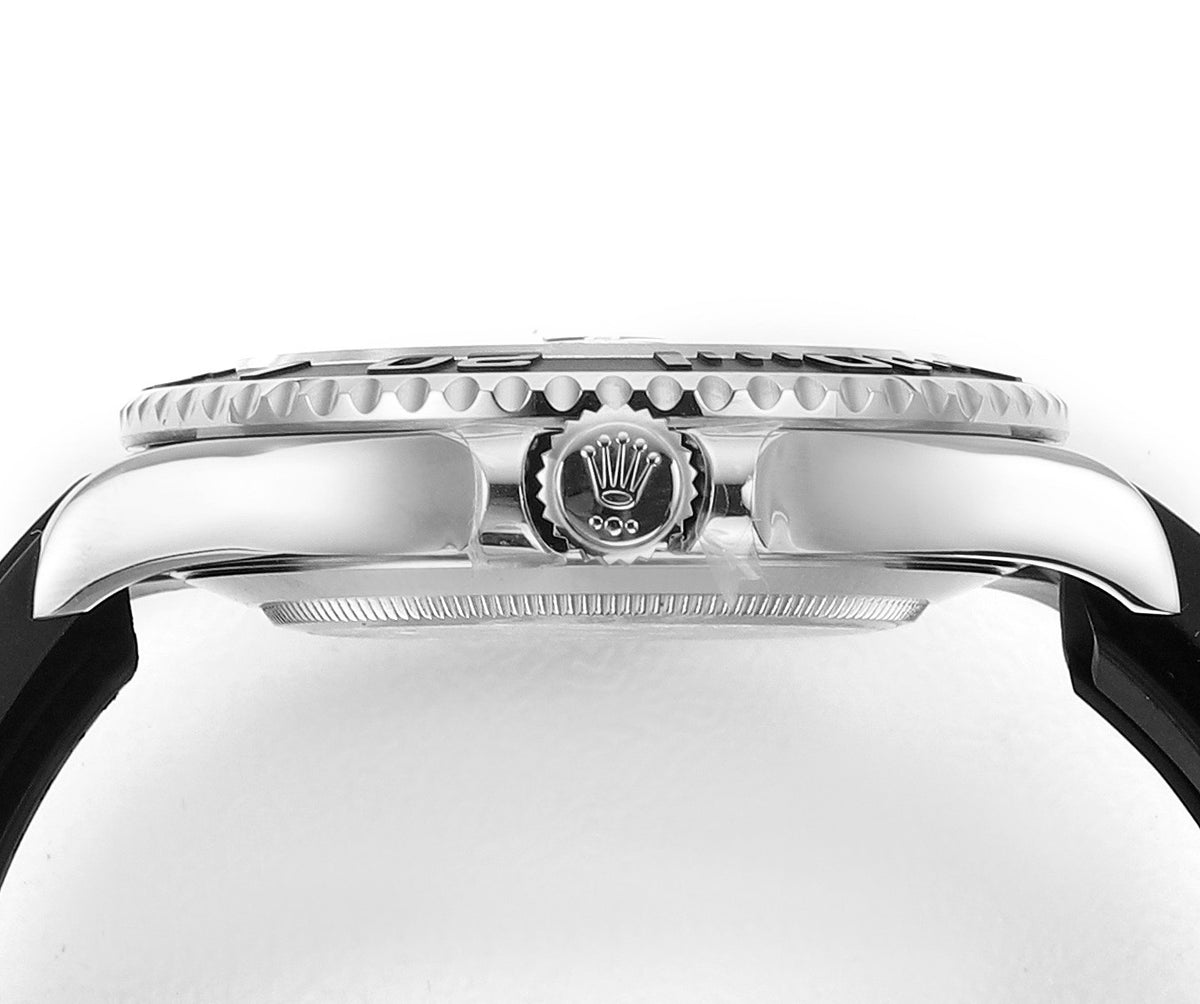 Rolex MS Factory Yacht‑Master 42mm 904L Steel 3235 Blue Hairspring Automatic Watch Oysterflex Rubber Strap