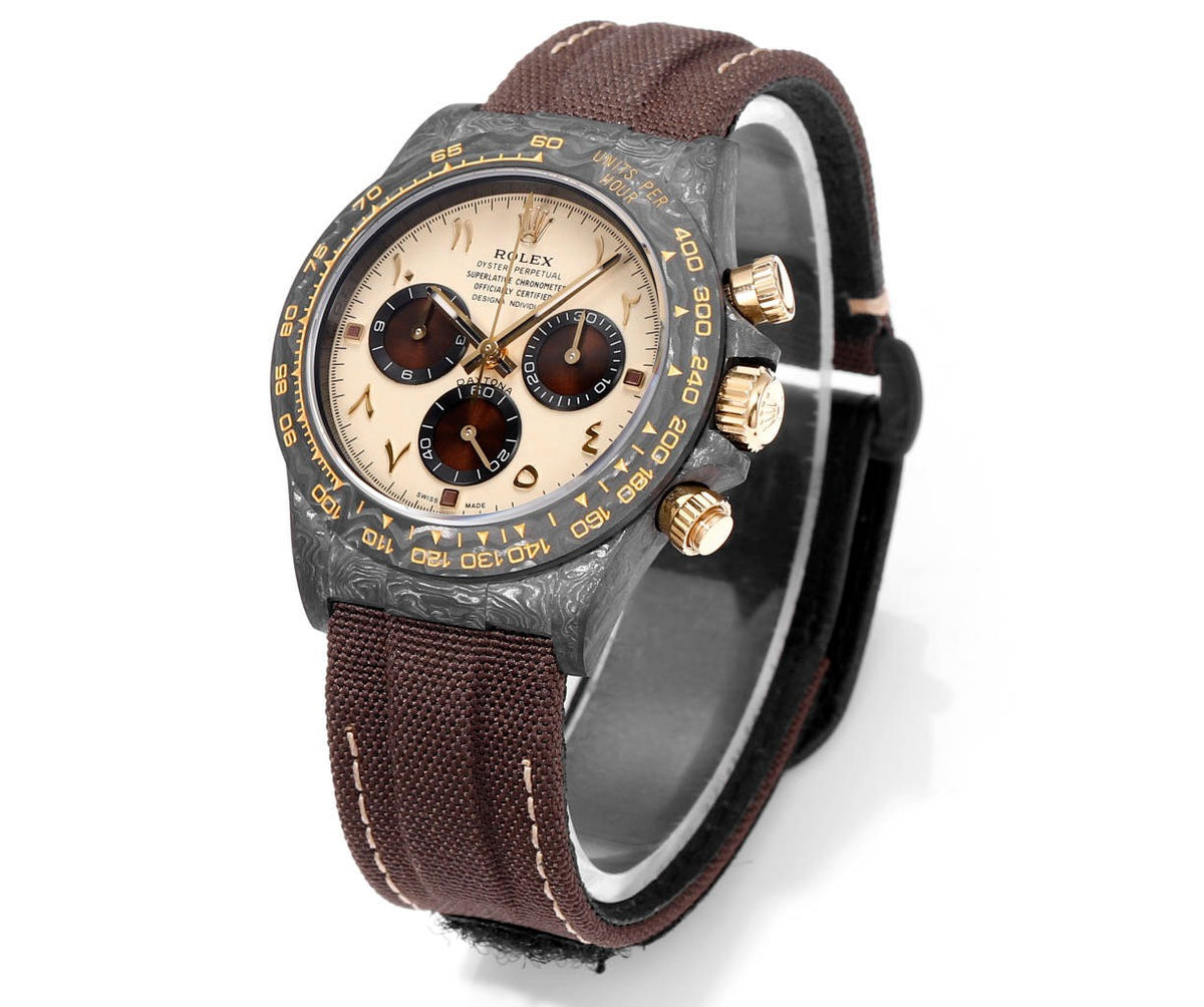 Rolex TW Factory Custom Carbon Fiber Daytona Watch 40mm 4801 Chronograph Movement Luminous Case & Buckle
