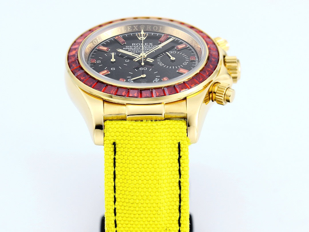 Rolex Cosmograph Daytona Super Clone Watch | Pumpkin Ruby Bezel, 43mm